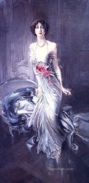  Dame Art - Portrait of Madame E L Doyen genre Giovanni Boldini